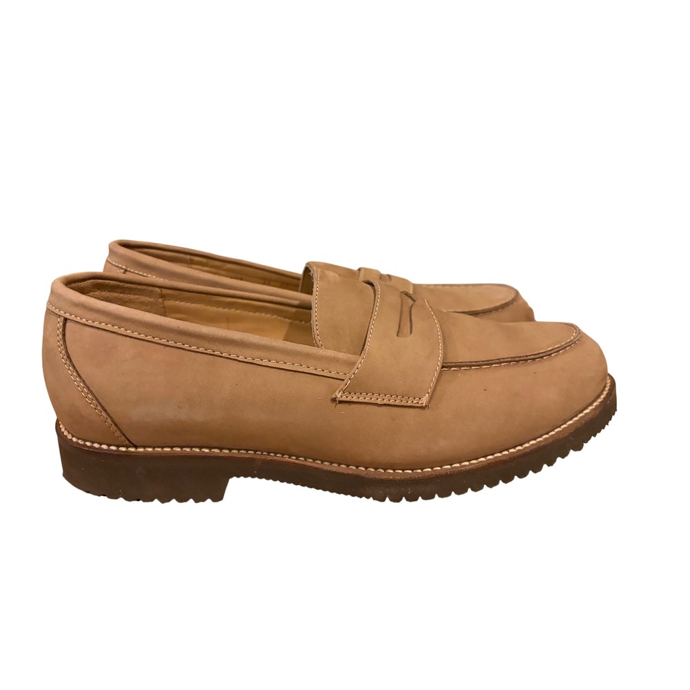 Oak Street Bootmakers Sand Summer Brown Bear Penny Loafers Vibram BP73 Size 11 W